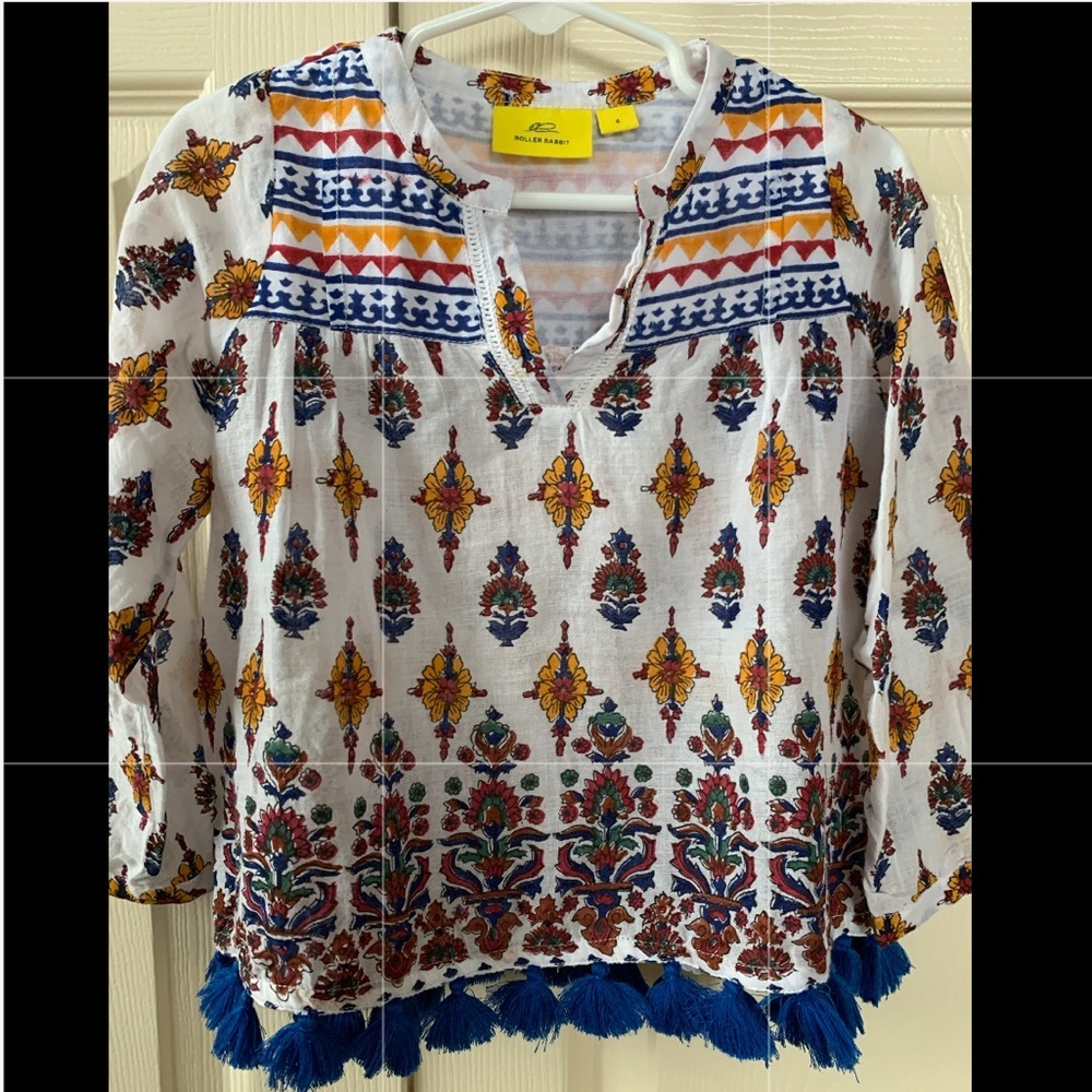 EUC Girls Size 4 Roller Rabbit tunic